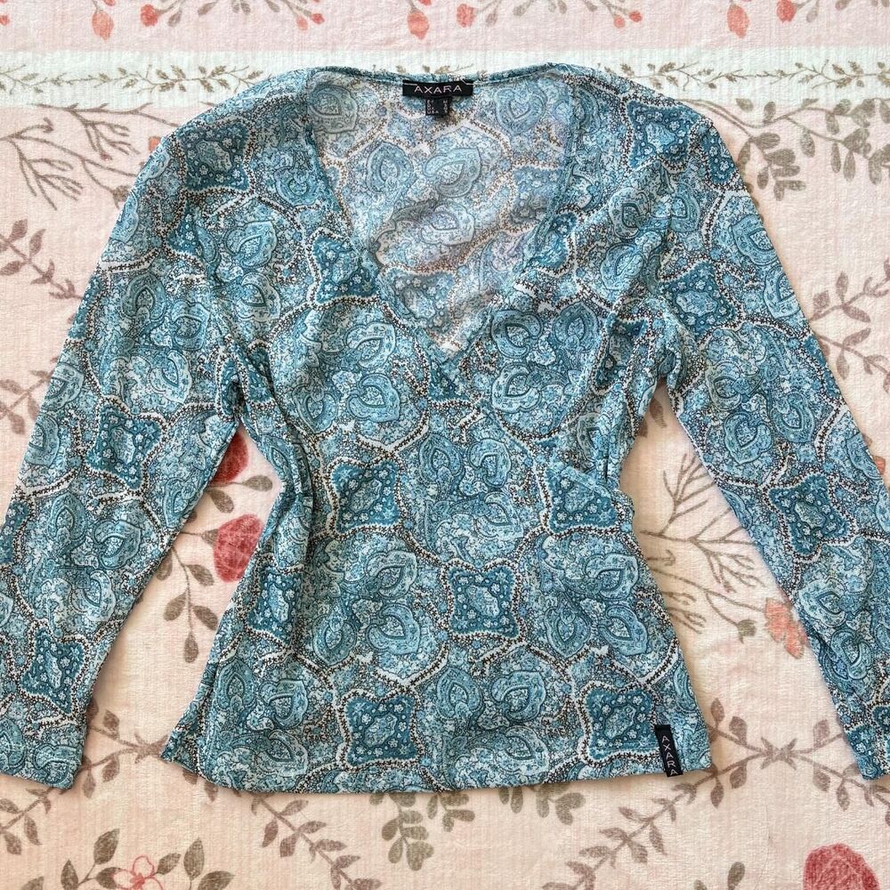 AXARA Paisley Women's Blue Blouse